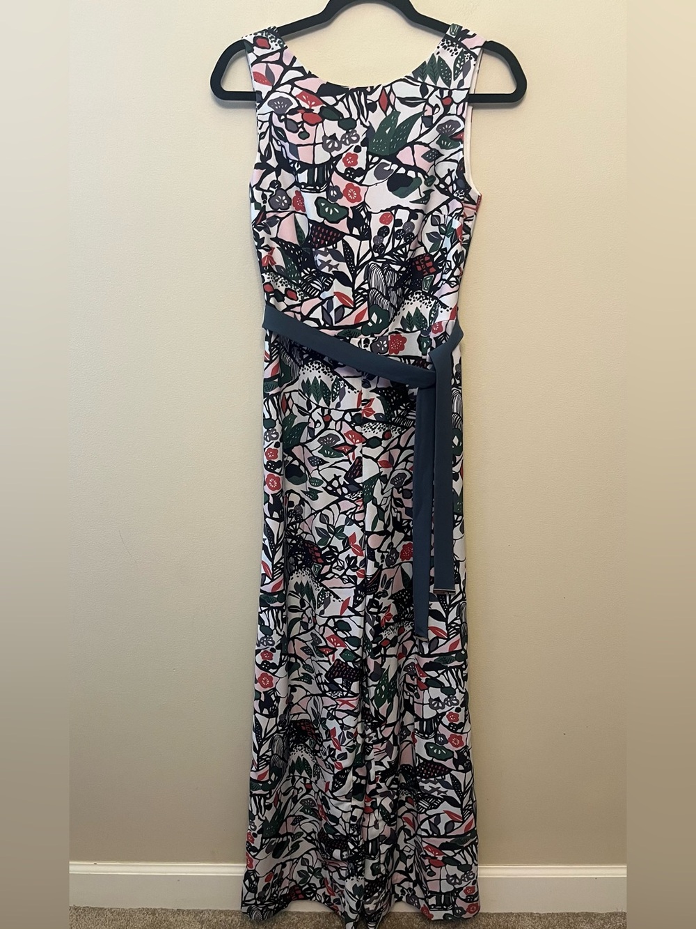 Ted Baker London Abstract Floral Print Sleeveless Jumpsuit Women's Size 1 (US 4)